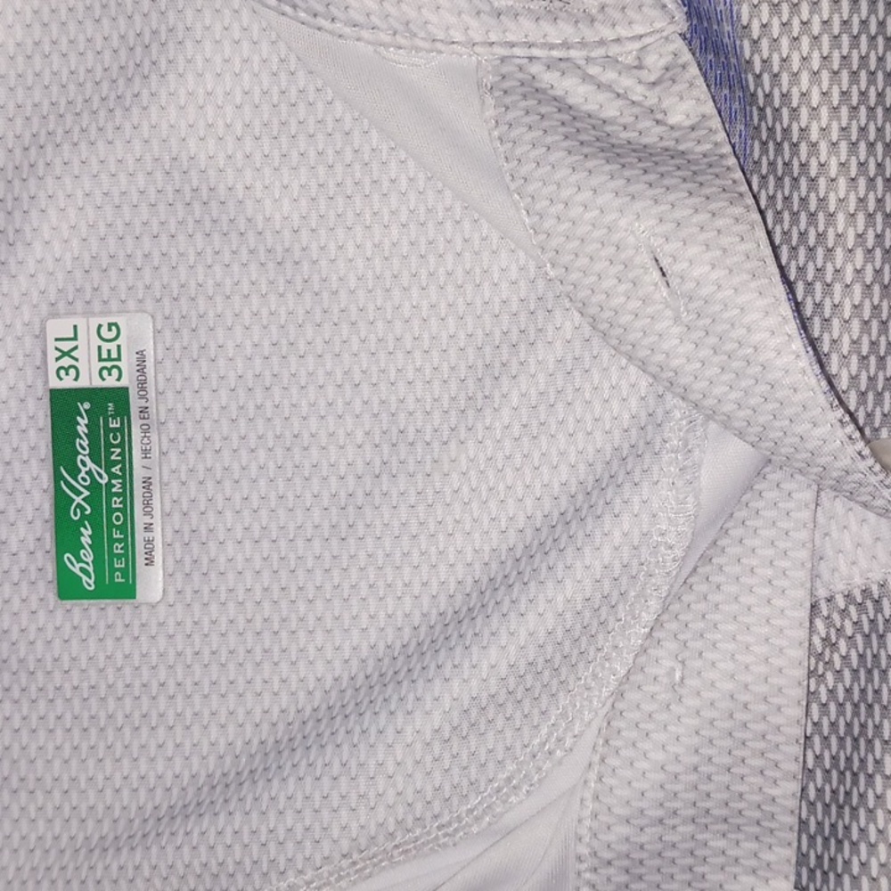 Men's 3xlt Golf shirt like new Grey and purple in color
